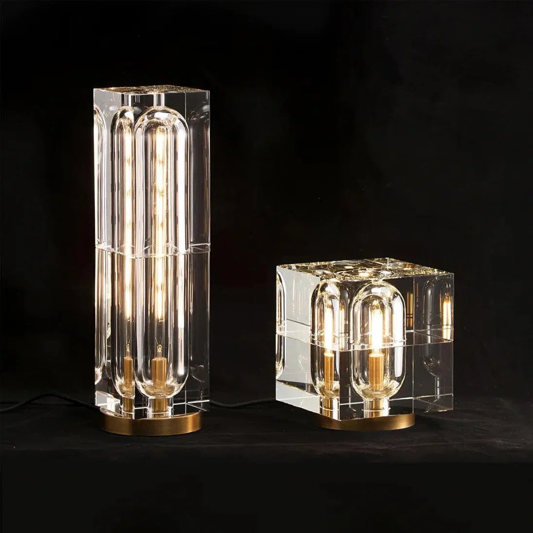 Metavaya Table lamp Crystal Cube Table Lamp