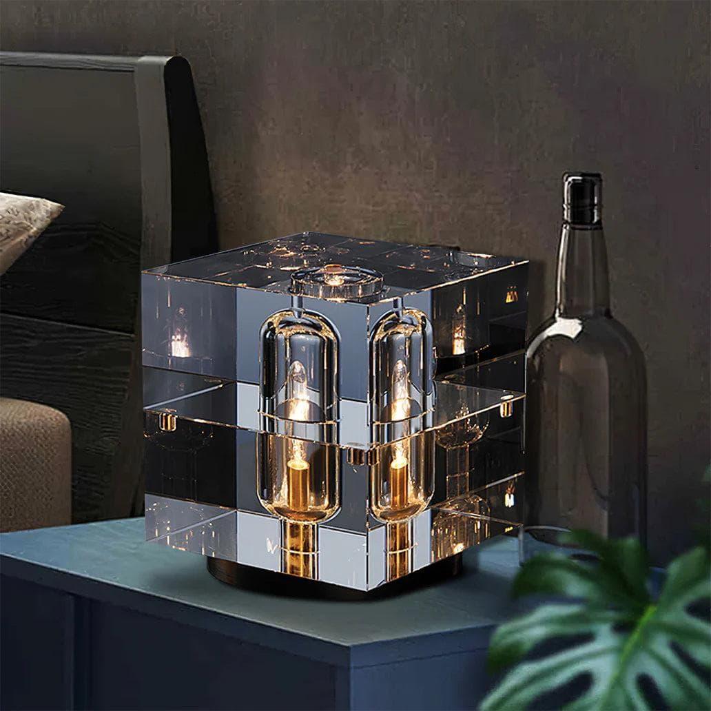 Metavaya Table lamp Crystal Cube Table Lamp