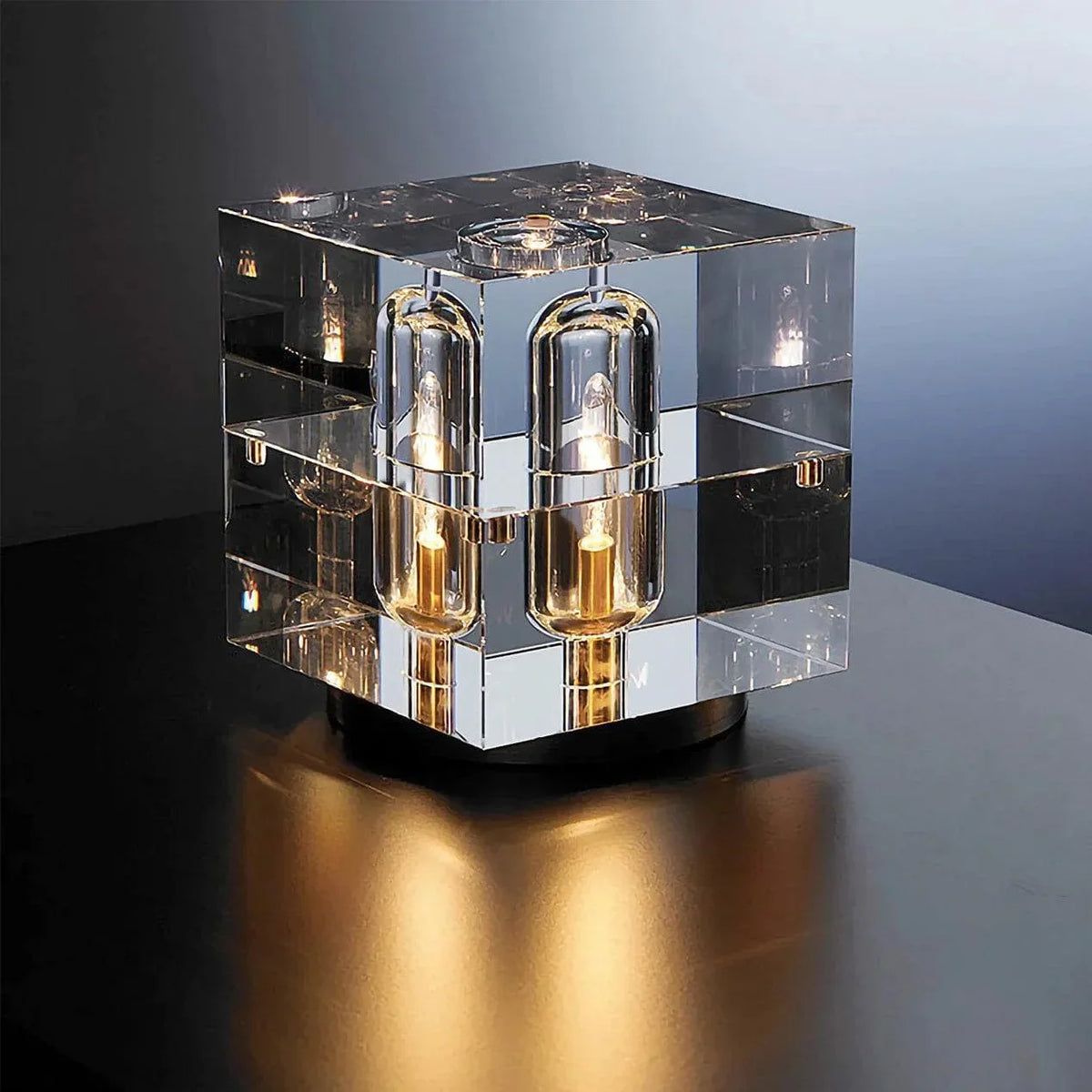 Metavaya Table lamp Crystal Cube Table Lamp