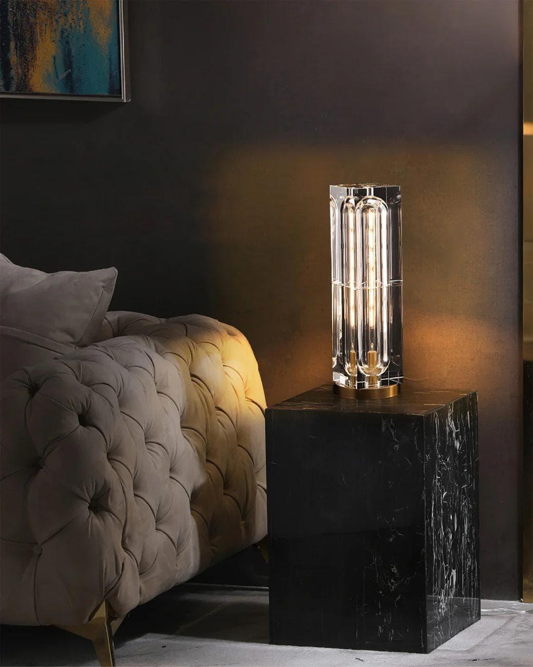 Metavaya Table lamp Crystal Cube Table Lamp