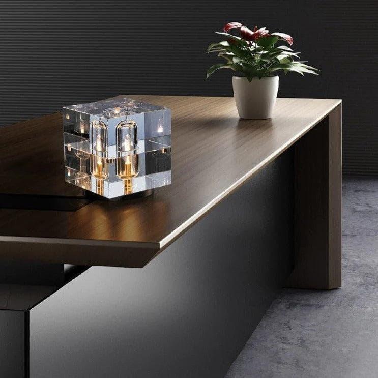 Metavaya Table lamp Crystal Cube Table Lamp
