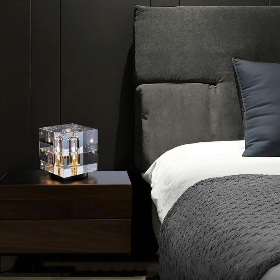 Metavaya Table lamp Crystal Cube Table Lamp