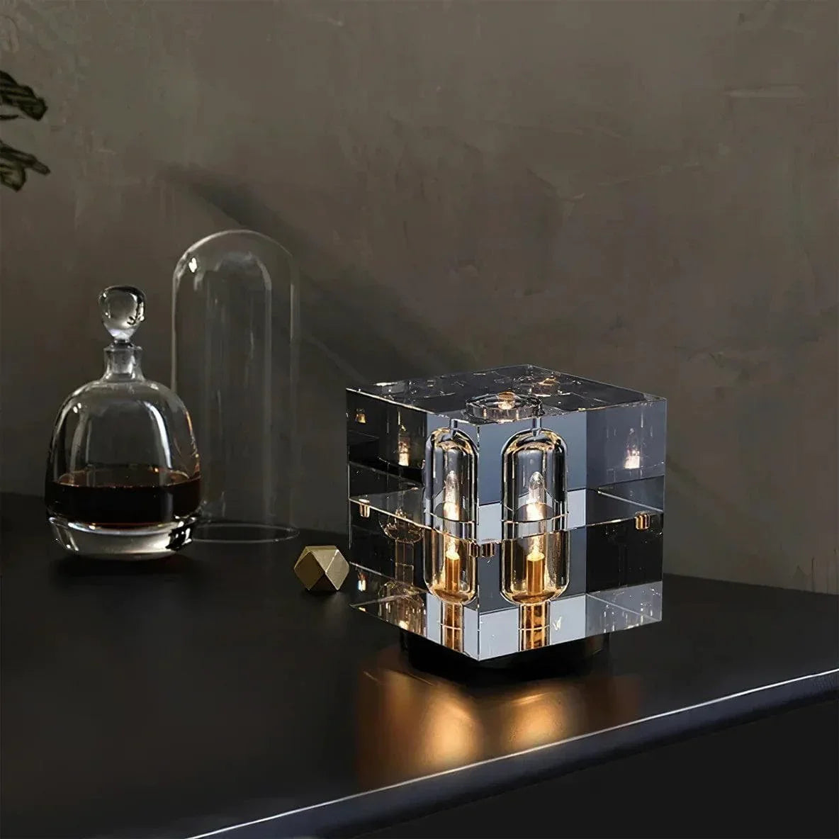 Metavaya Table lamp Crystal Cube Table Lamp