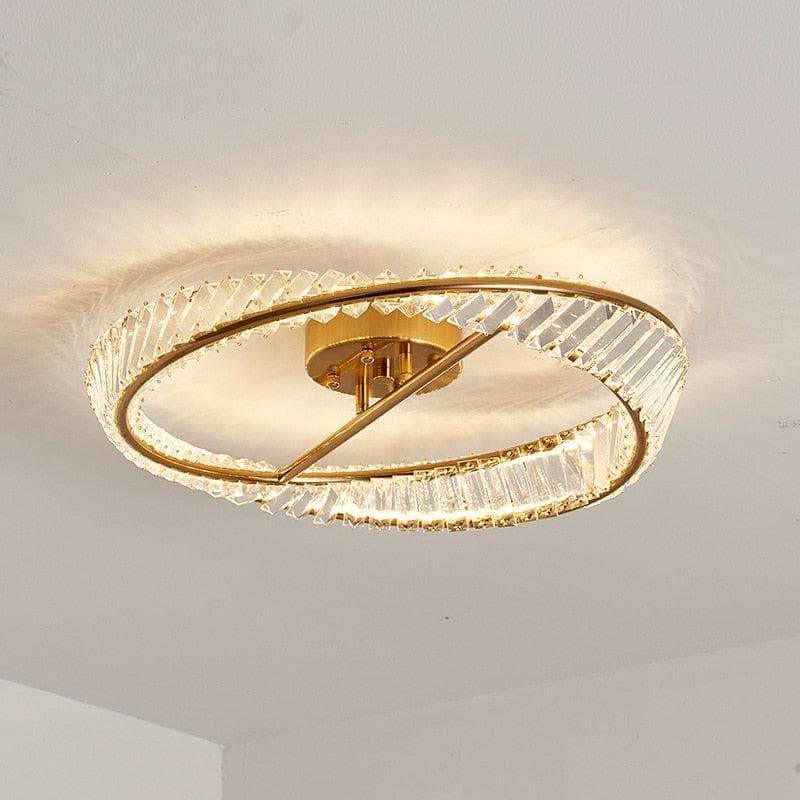 Metavaya Ceiling Lamp Crystal Rings Ceiling Lamp