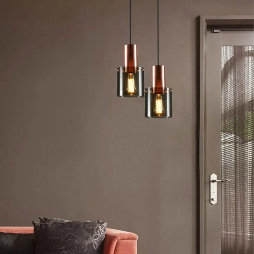 Metavaya Pendant light Cylindrical Glass Pendant Light