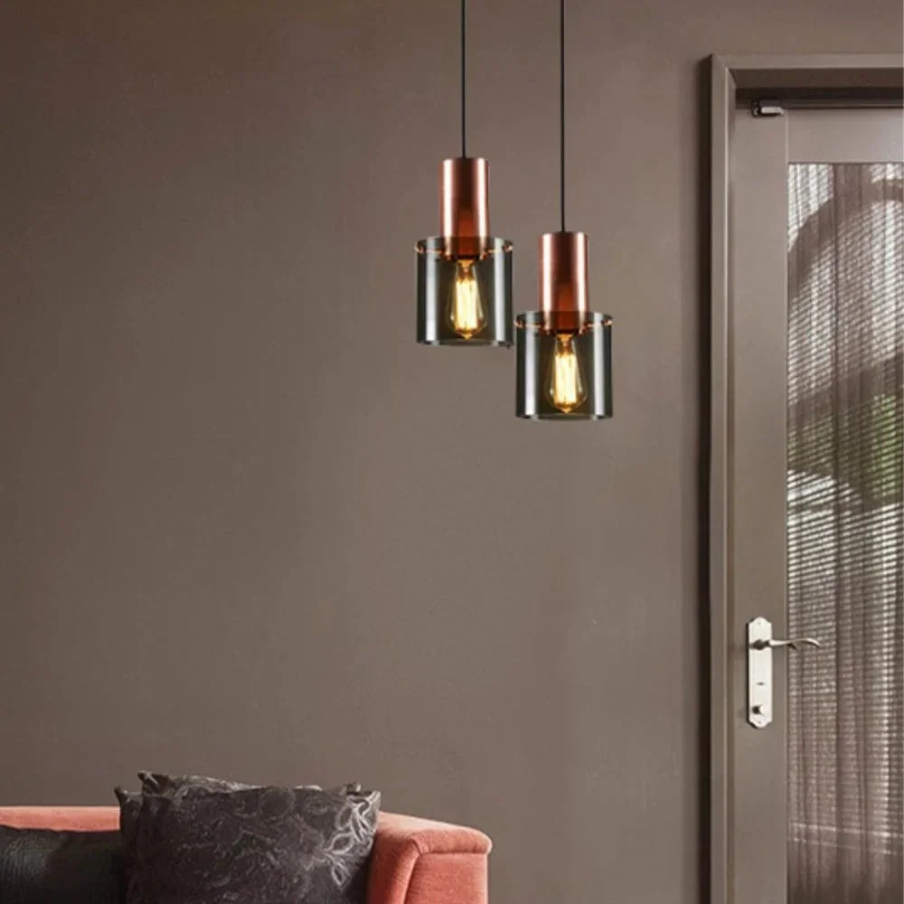 Metavaya Pendant light Cylindrical Glass Pendant Light