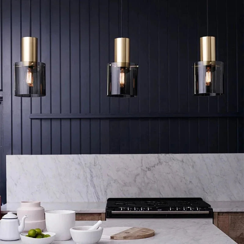 Metavaya Pendant light Cylindrical Glass Pendant Light
