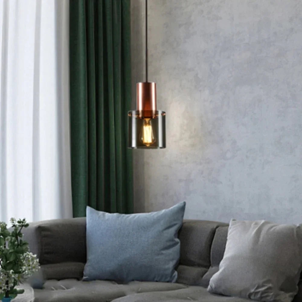 Metavaya Pendant light Cylindrical Glass Pendant Light