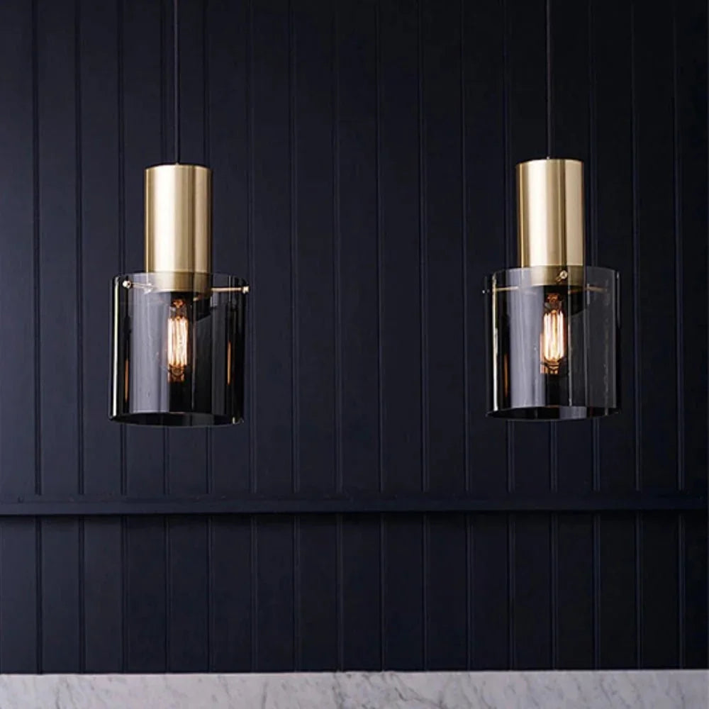 Metavaya Pendant light Cylindrical Glass Pendant Light