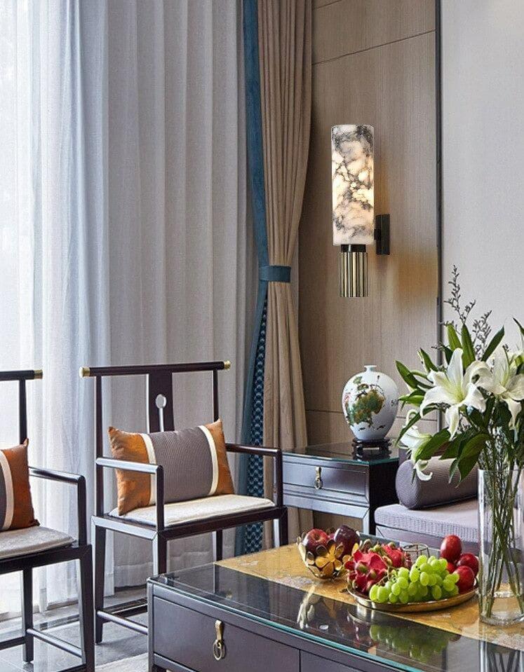 Metavaya Wall lamp Cylindrical Marble Wall Lamp