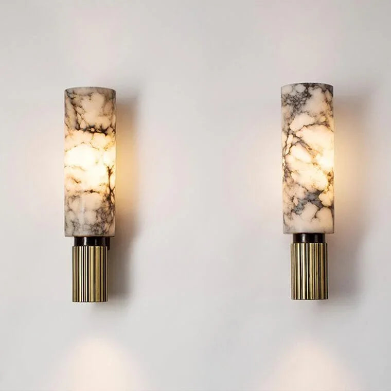 Metavaya Wall lamp Cylindrical Marble Wall Lamp