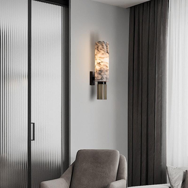 Metavaya Wall lamp Cylindrical Marble Wall Lamp