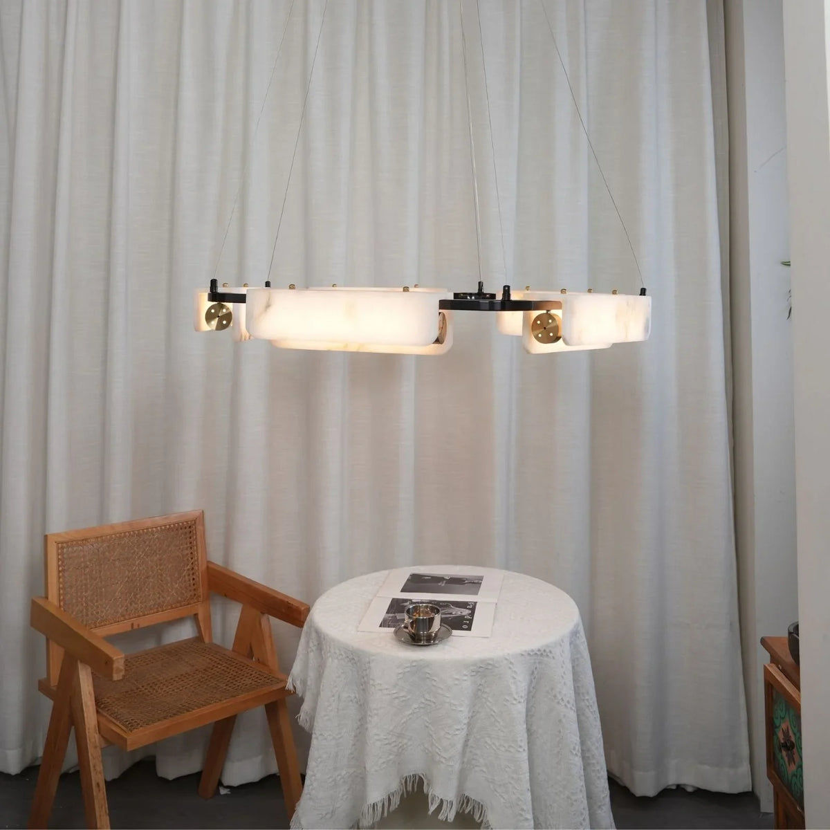 Delia Alabaster Chandelier | Metavaya