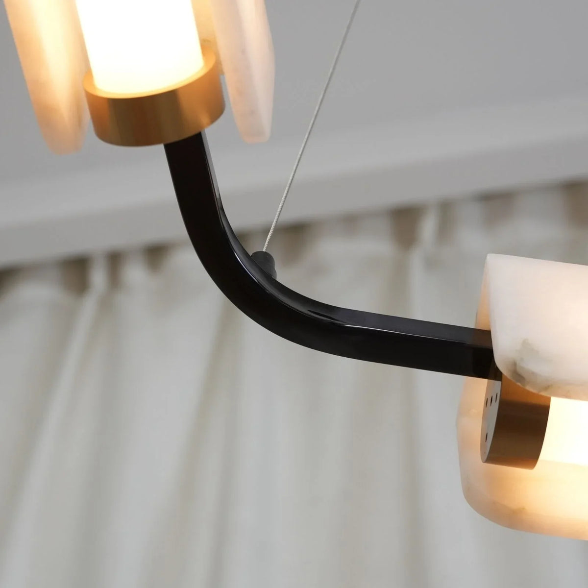 Delia Alabaster Chandelier - view 7 | Metavaya