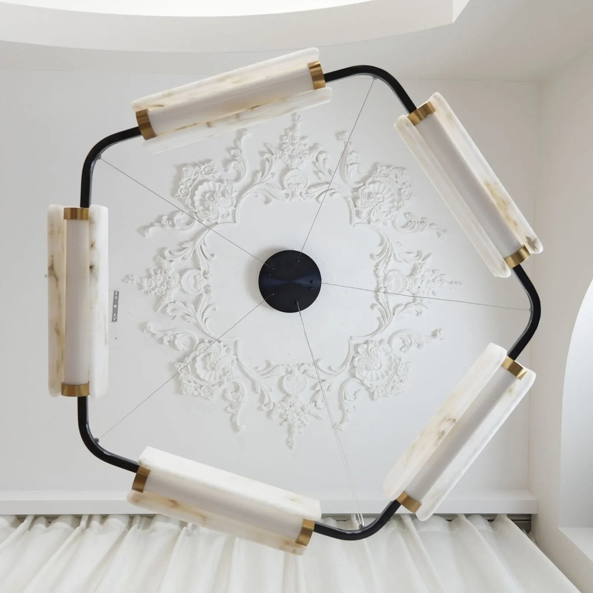 Delia Alabaster Chandelier - view 13 | Metavaya