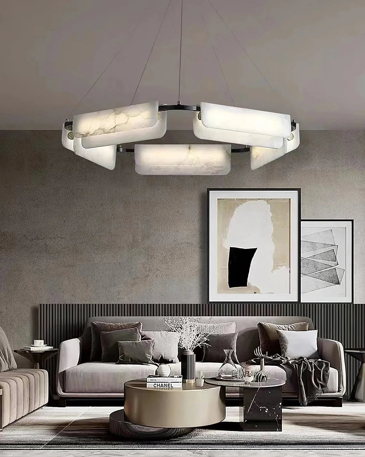Metavaya Chandelier Delia Alabaster Chandelier Brass Delia Alabaster Chandelier