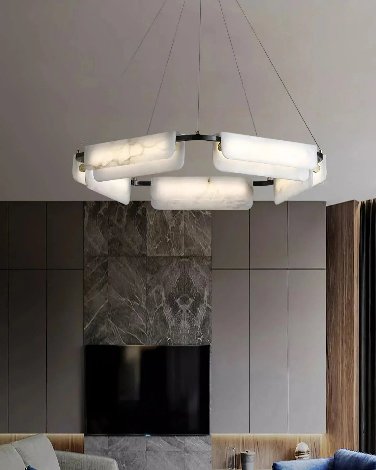 Metavaya Chandelier Delia Alabaster Chandelier Brass Delia Alabaster Chandelier