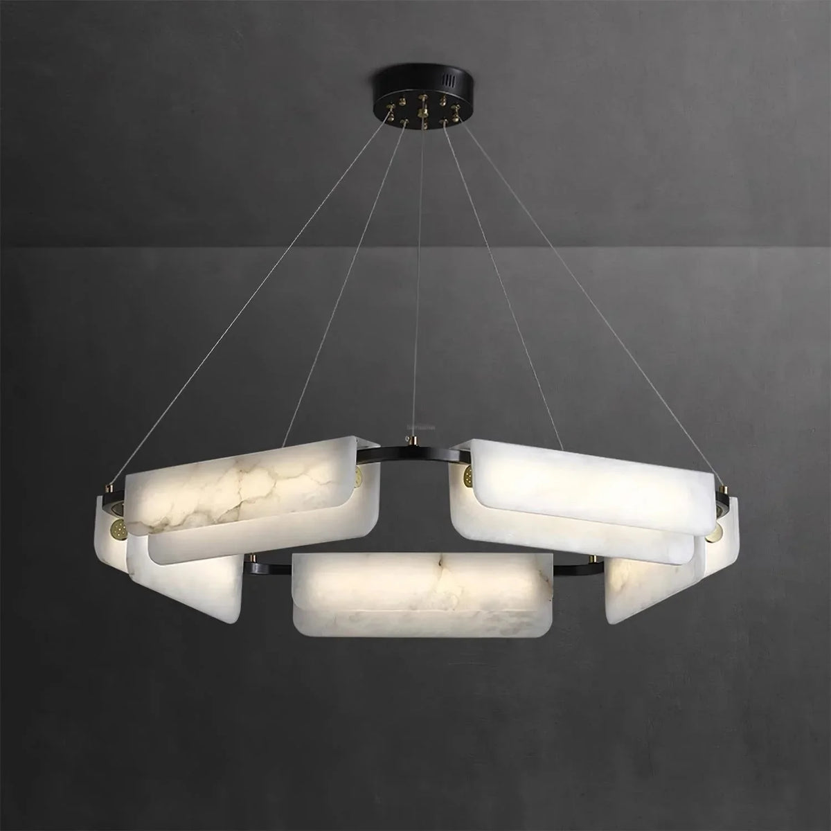 Metavaya Chandelier Delia Alabaster Chandelier Brass Delia Alabaster Chandelier