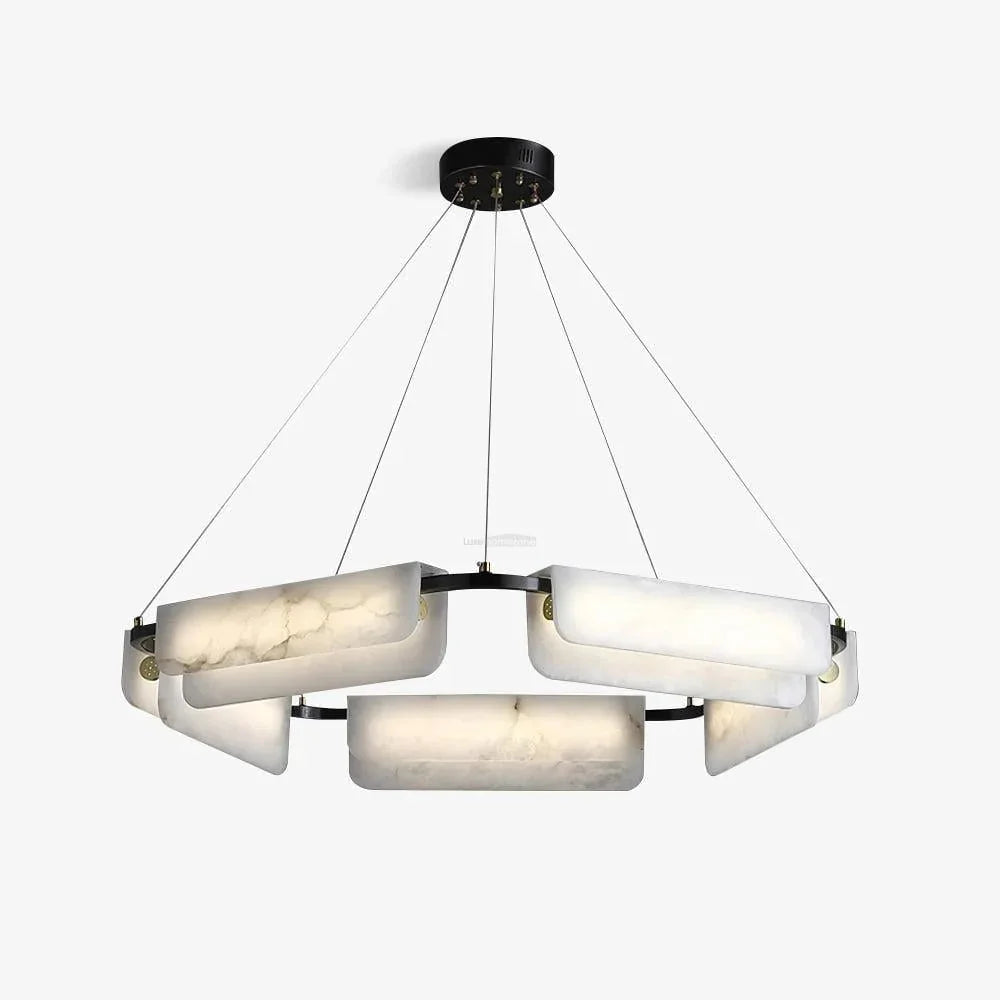Metavaya Chandelier Delia Alabaster Chandelier Brass Delia Alabaster Chandelier