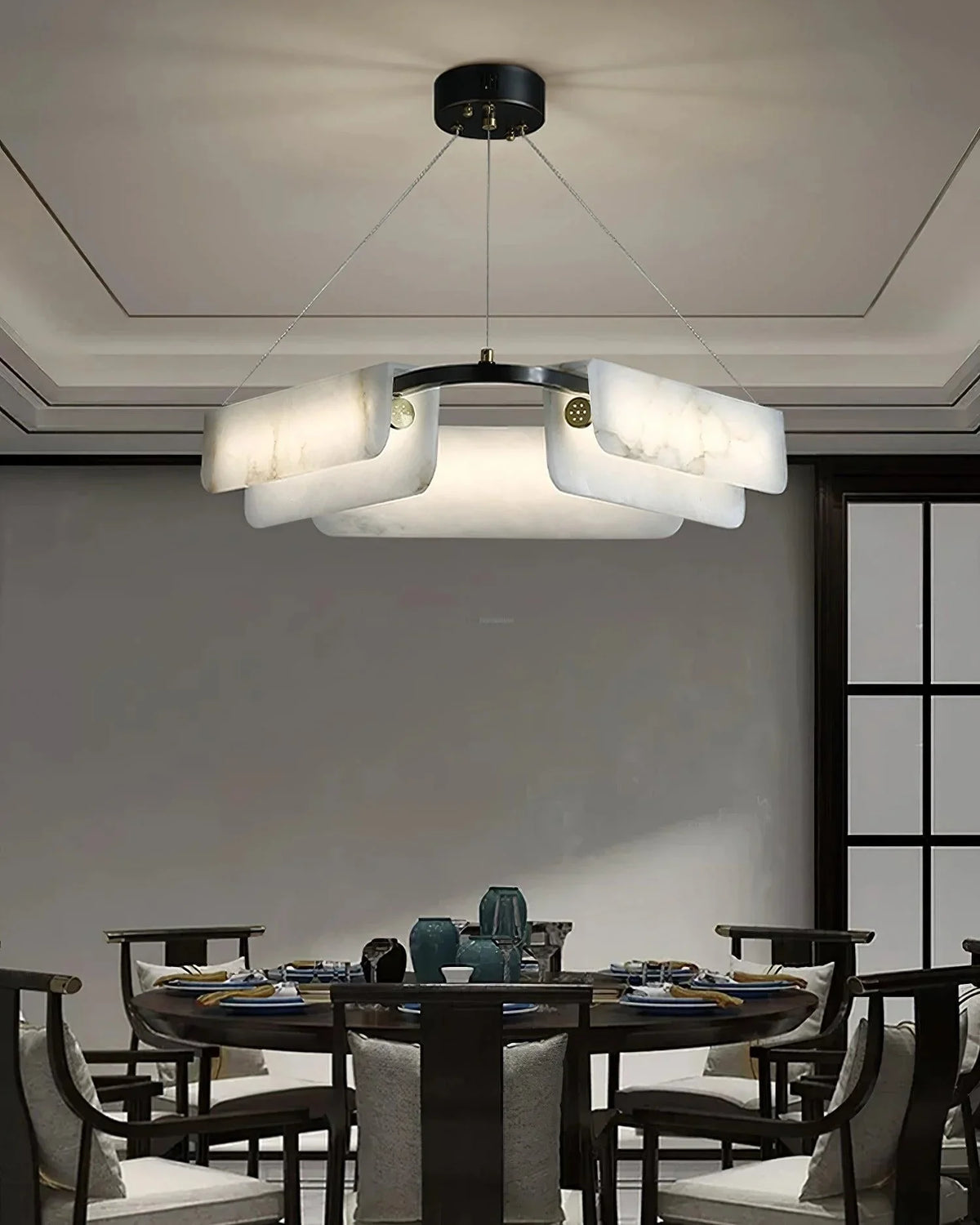 Metavaya Chandelier Delia Alabaster Chandelier Brass Delia Alabaster Chandelier