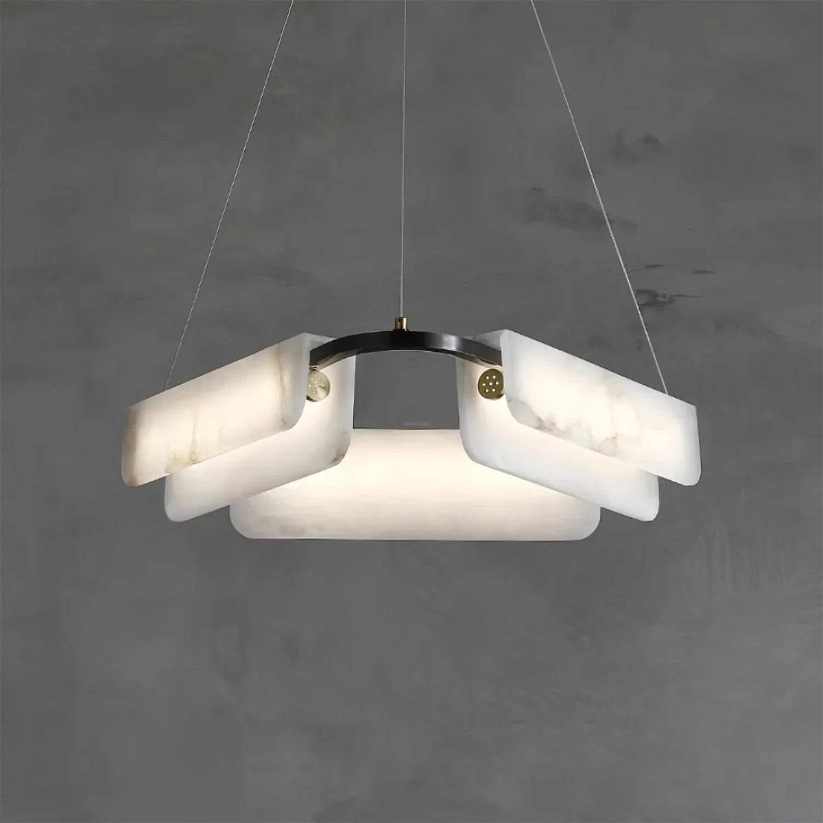 Metavaya Chandelier Delia Alabaster Chandelier Brass Delia Alabaster Chandelier