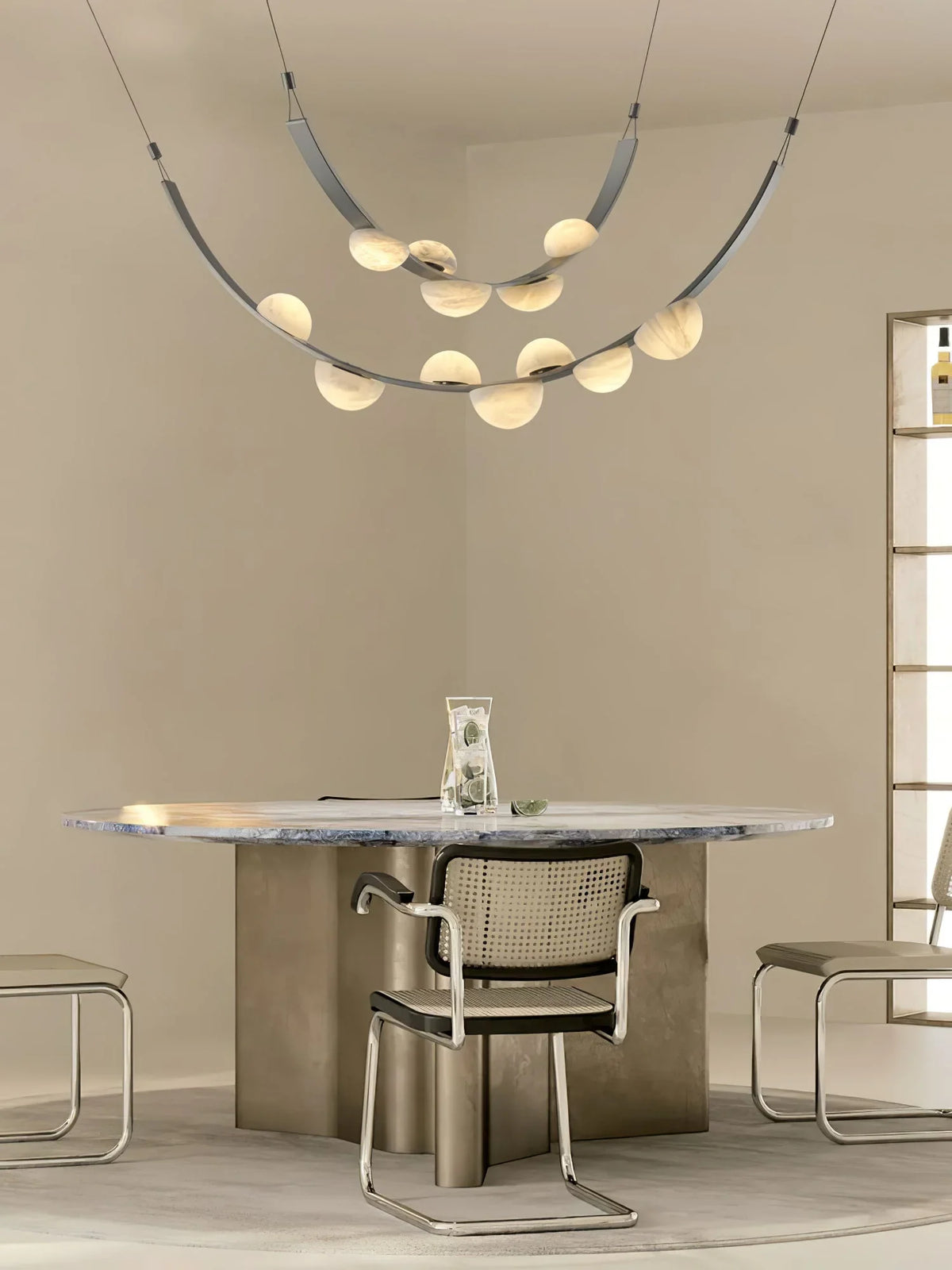 Dew Drops Alabaster Chandelier - view 10 | Metavaya