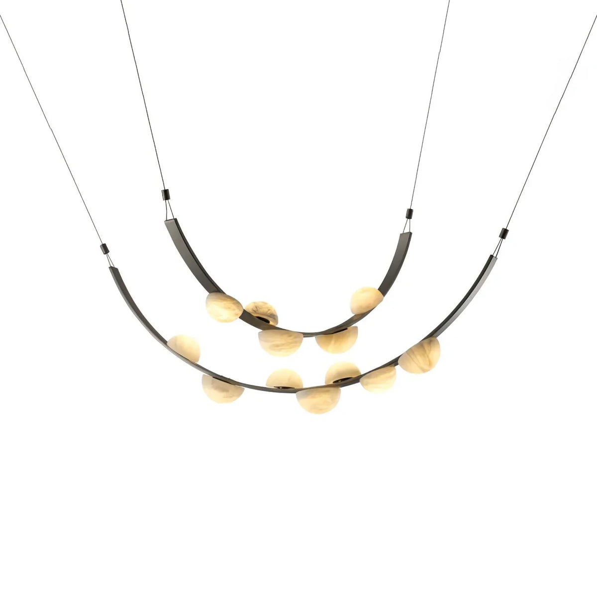 Dew Drops Alabaster Chandelier - view 21 | Metavaya
