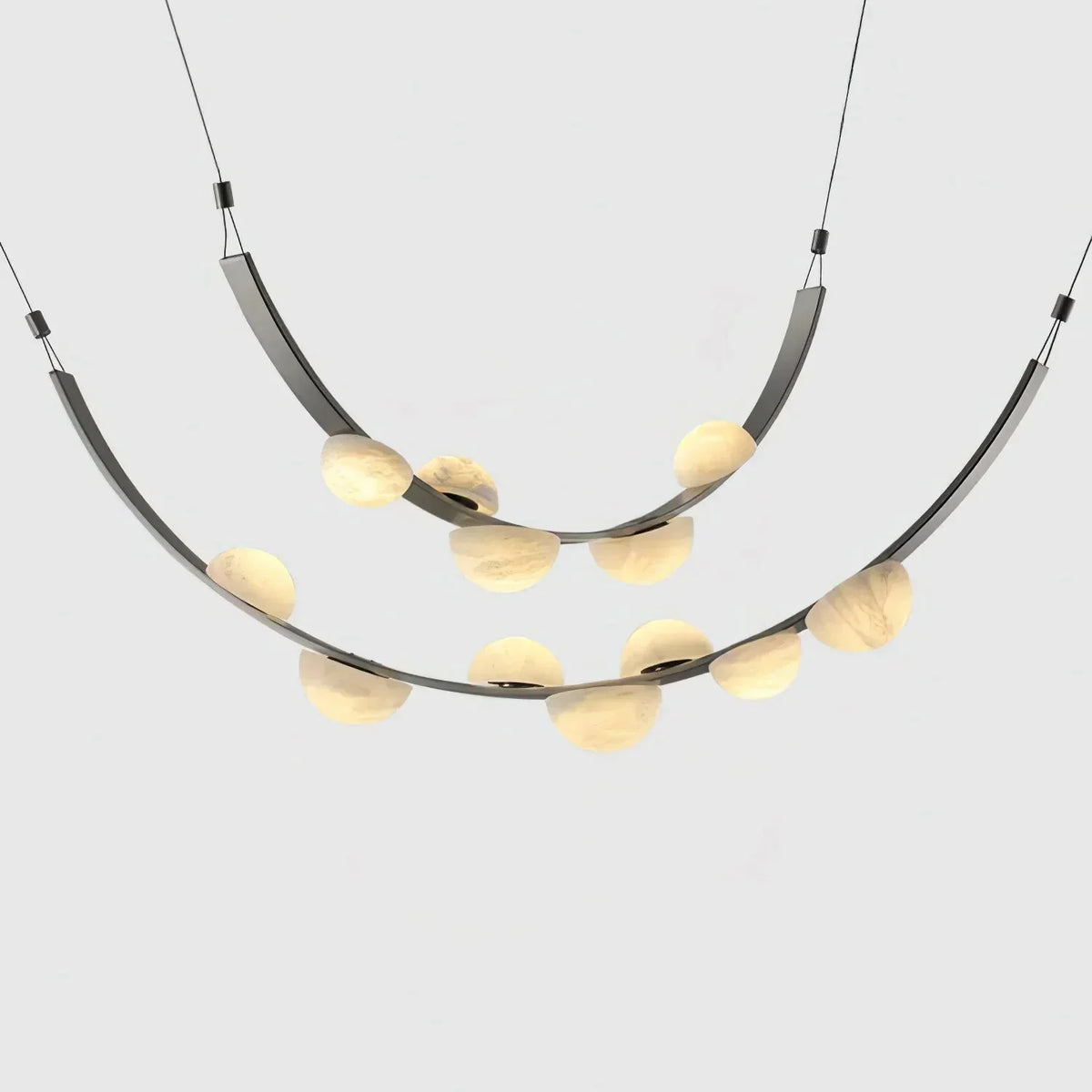 Dew Drops Alabaster Chandelier - view 20 | Metavaya