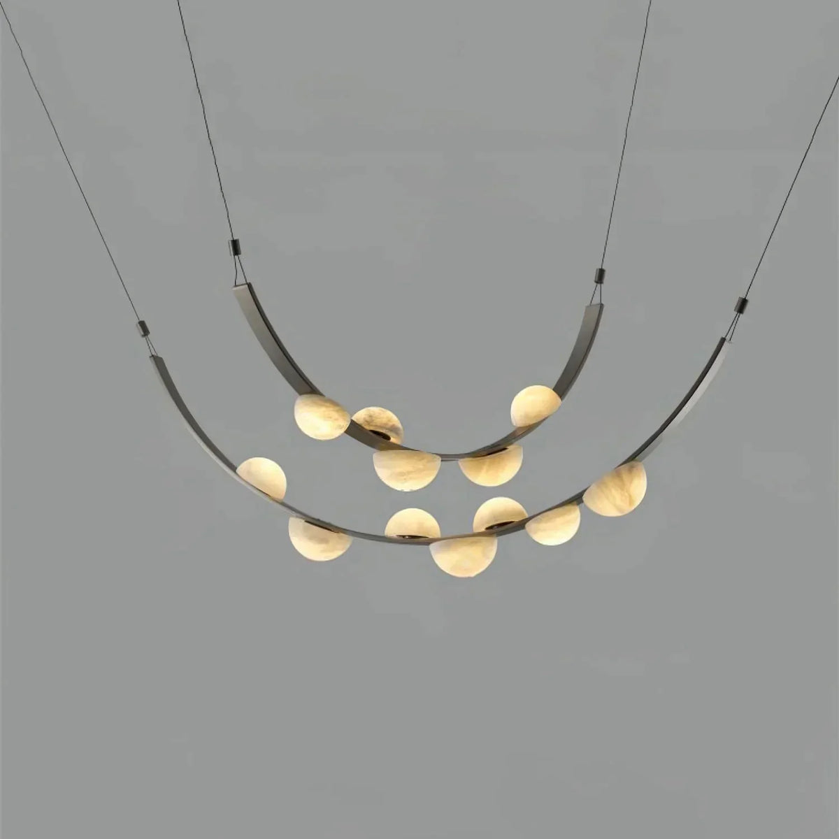 Dew Drops Alabaster Chandelier - view 19 | Metavaya