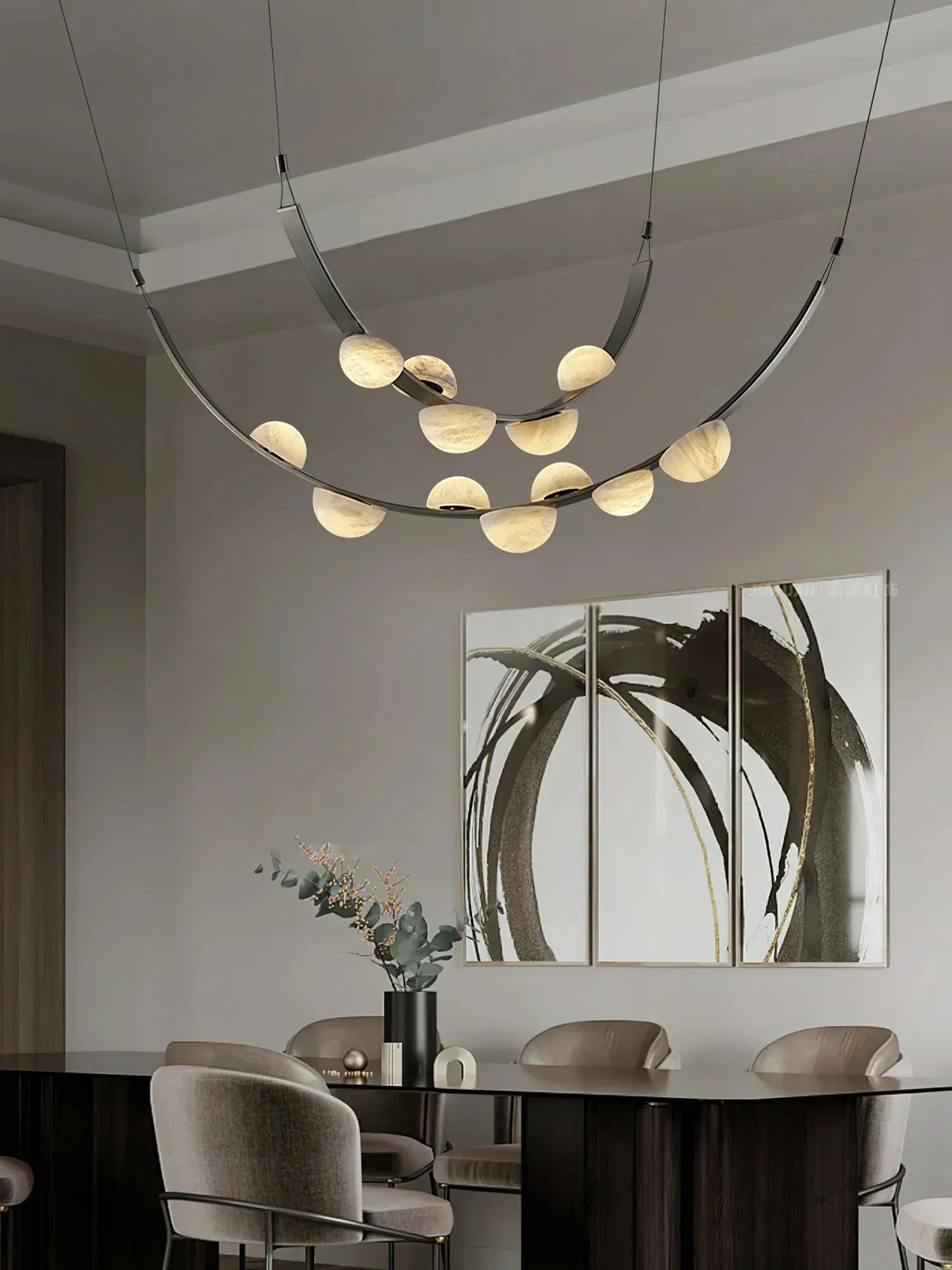 Dew Drops Alabaster Chandelier - view 11 | Metavaya