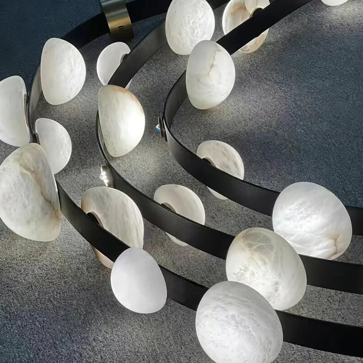 Dew Drops Alabaster Chandelier - view 16 | Metavaya