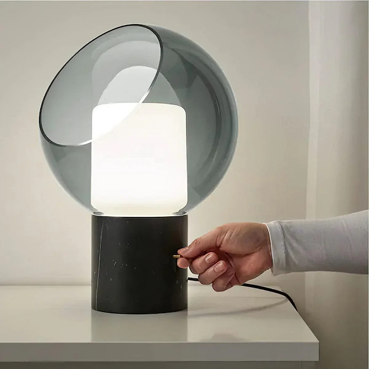 Metavaya Table lamp Dome Evedal Glass Table Lamp