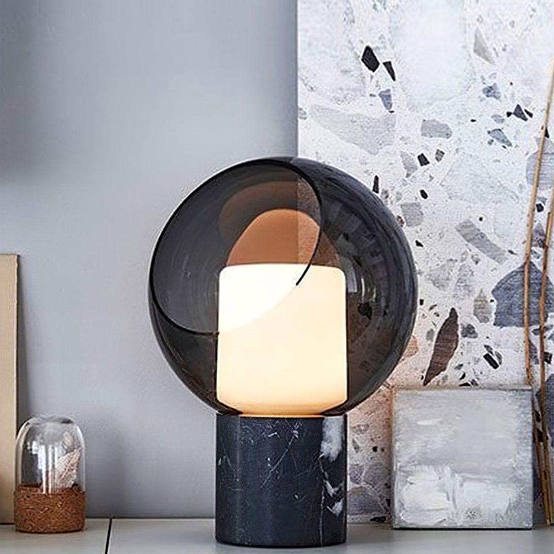 Metavaya Table lamp Dome Evedal Glass Table Lamp