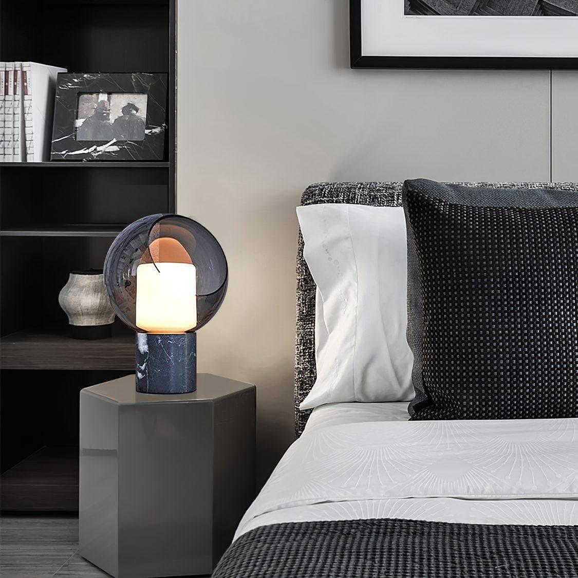Metavaya Table lamp Dome Evedal Glass Table Lamp