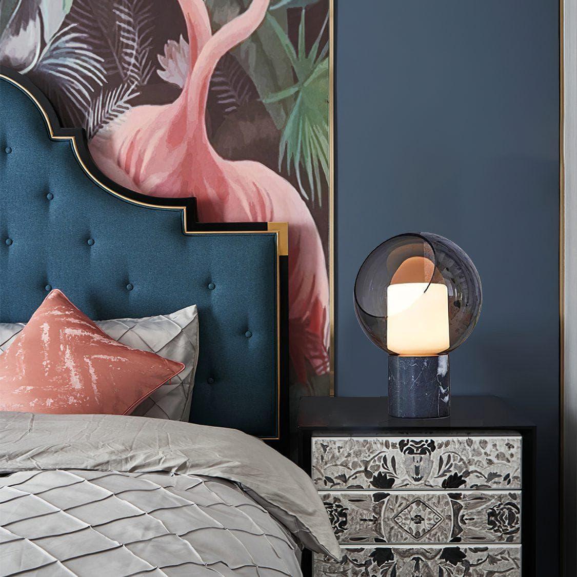 Metavaya Table lamp Dome Evedal Glass Table Lamp