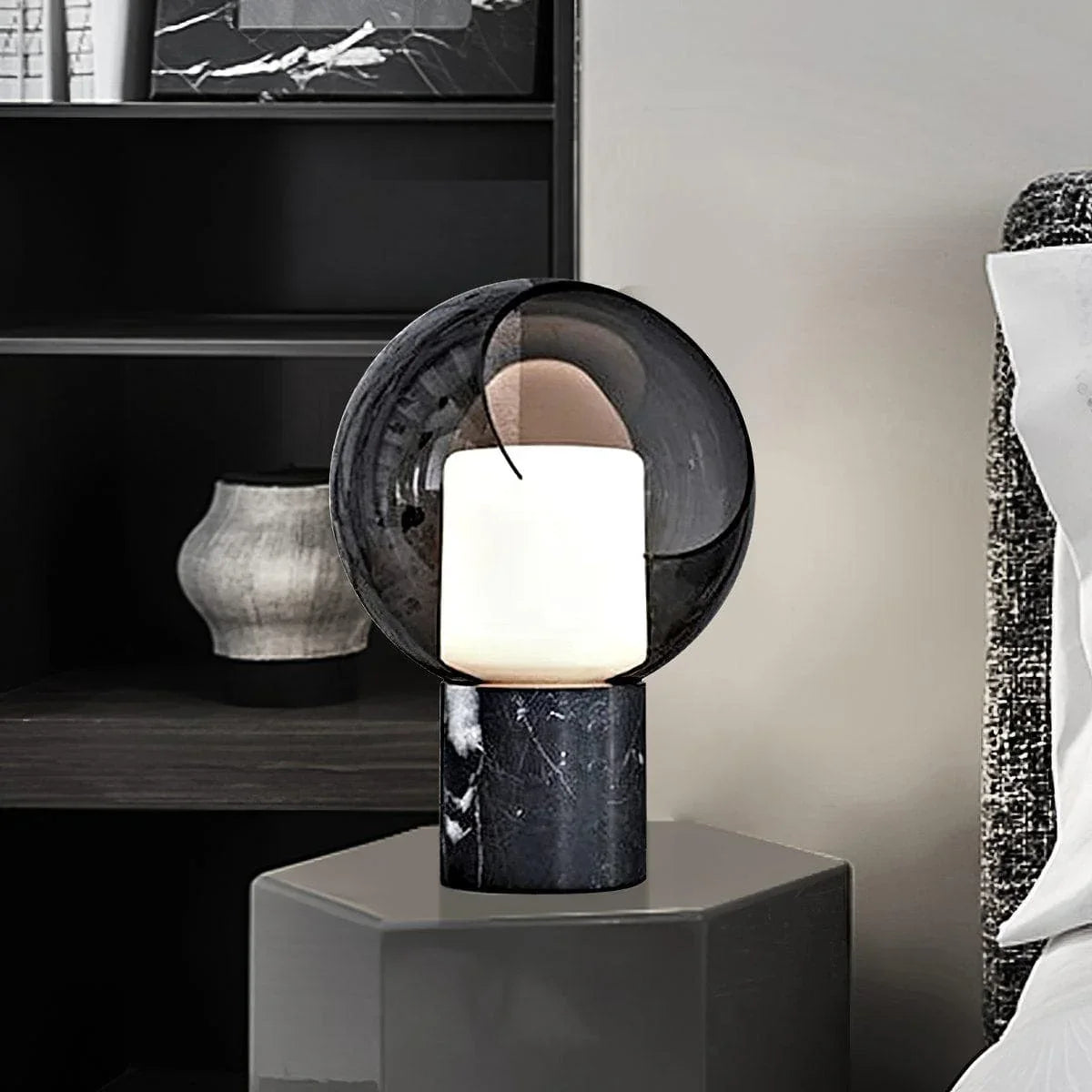 Metavaya Table lamp Dome Evedal Glass Table Lamp