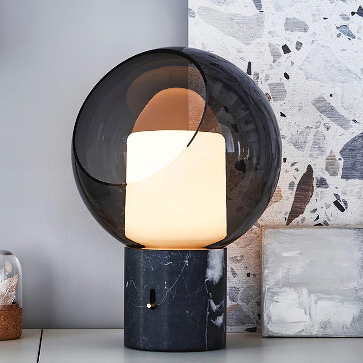Metavaya Table lamp Dome Evedal Glass Table Lamp