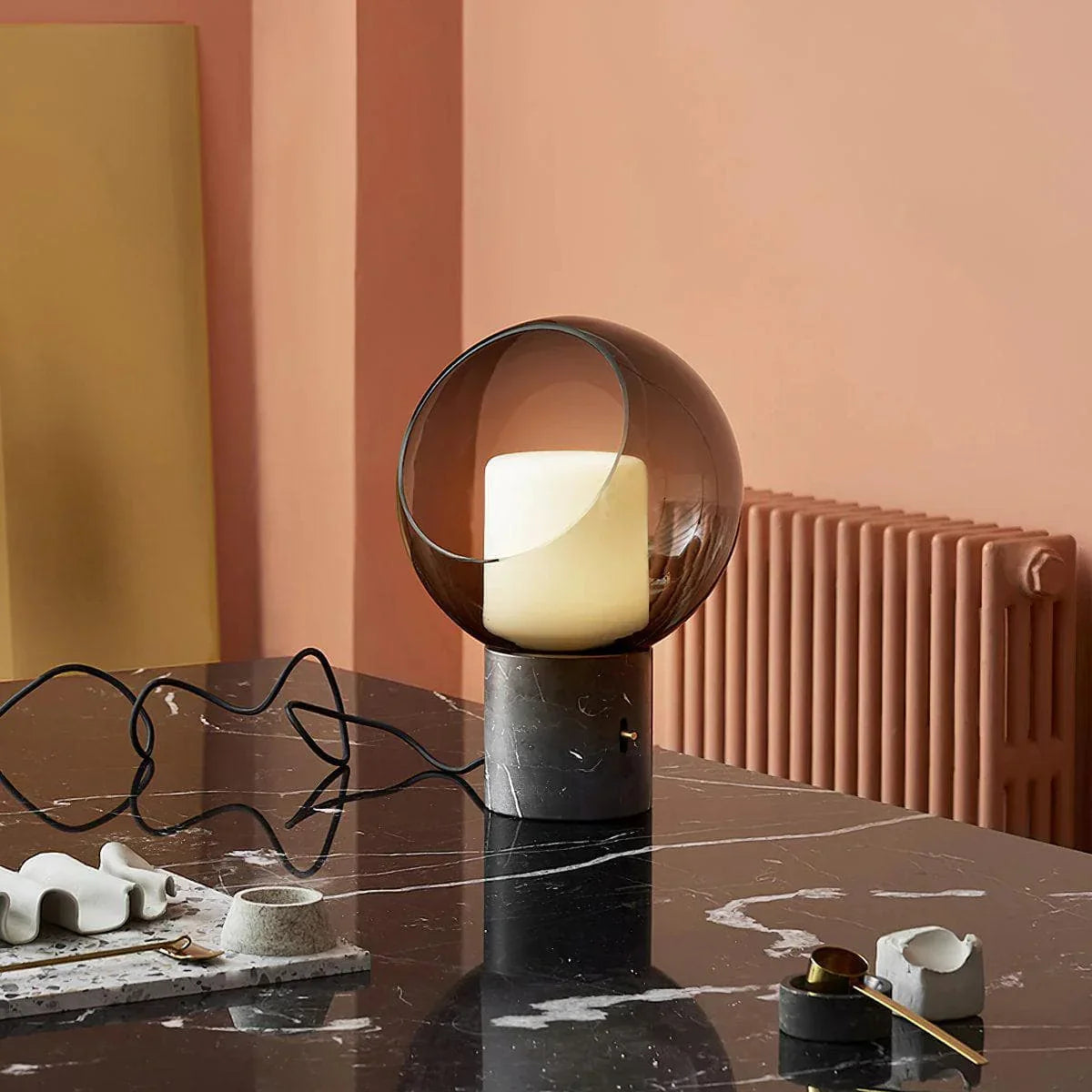Metavaya Table lamp Dome Evedal Glass Table Lamp