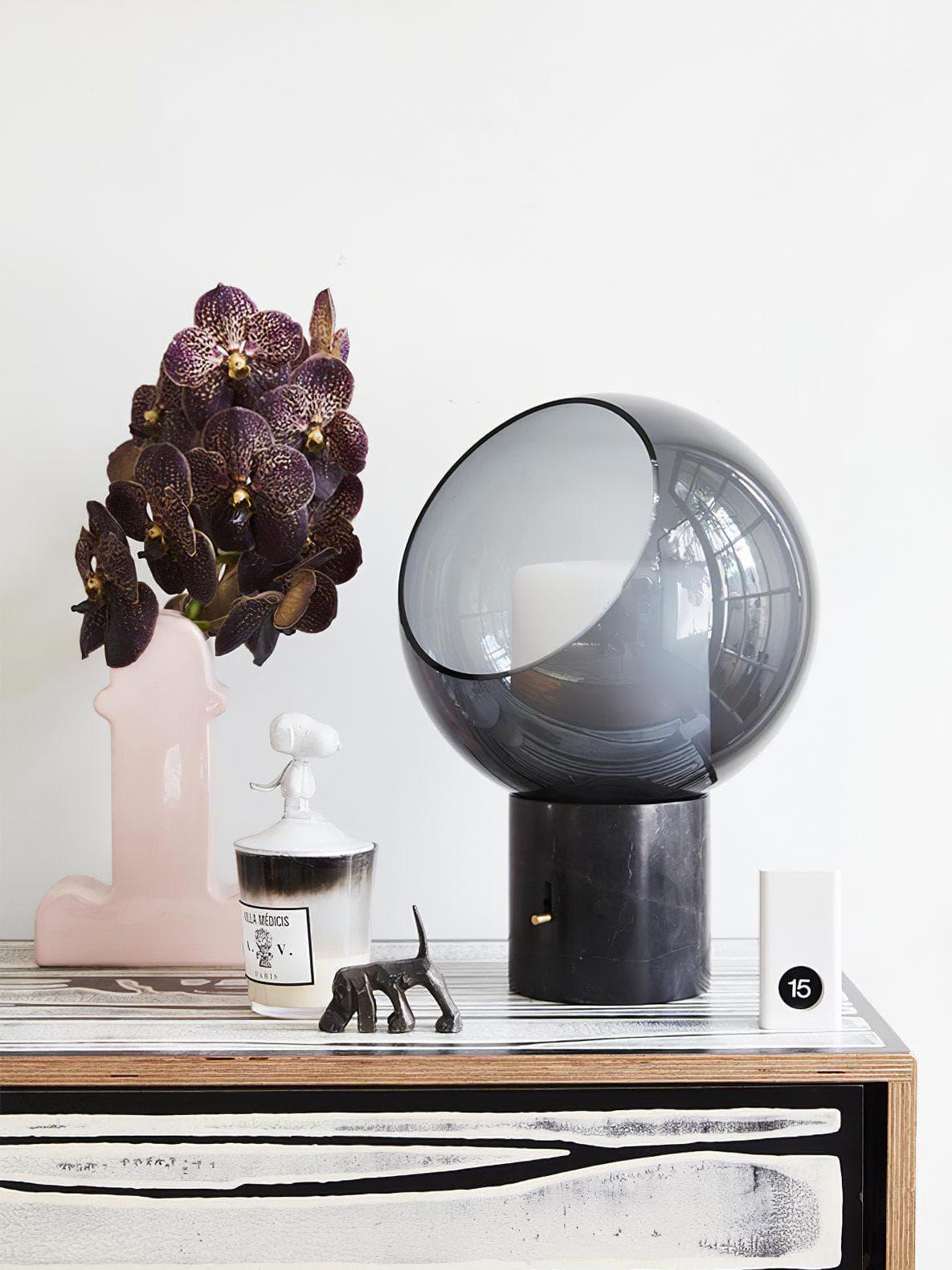 Metavaya Table lamp Dome Evedal Glass Table Lamp