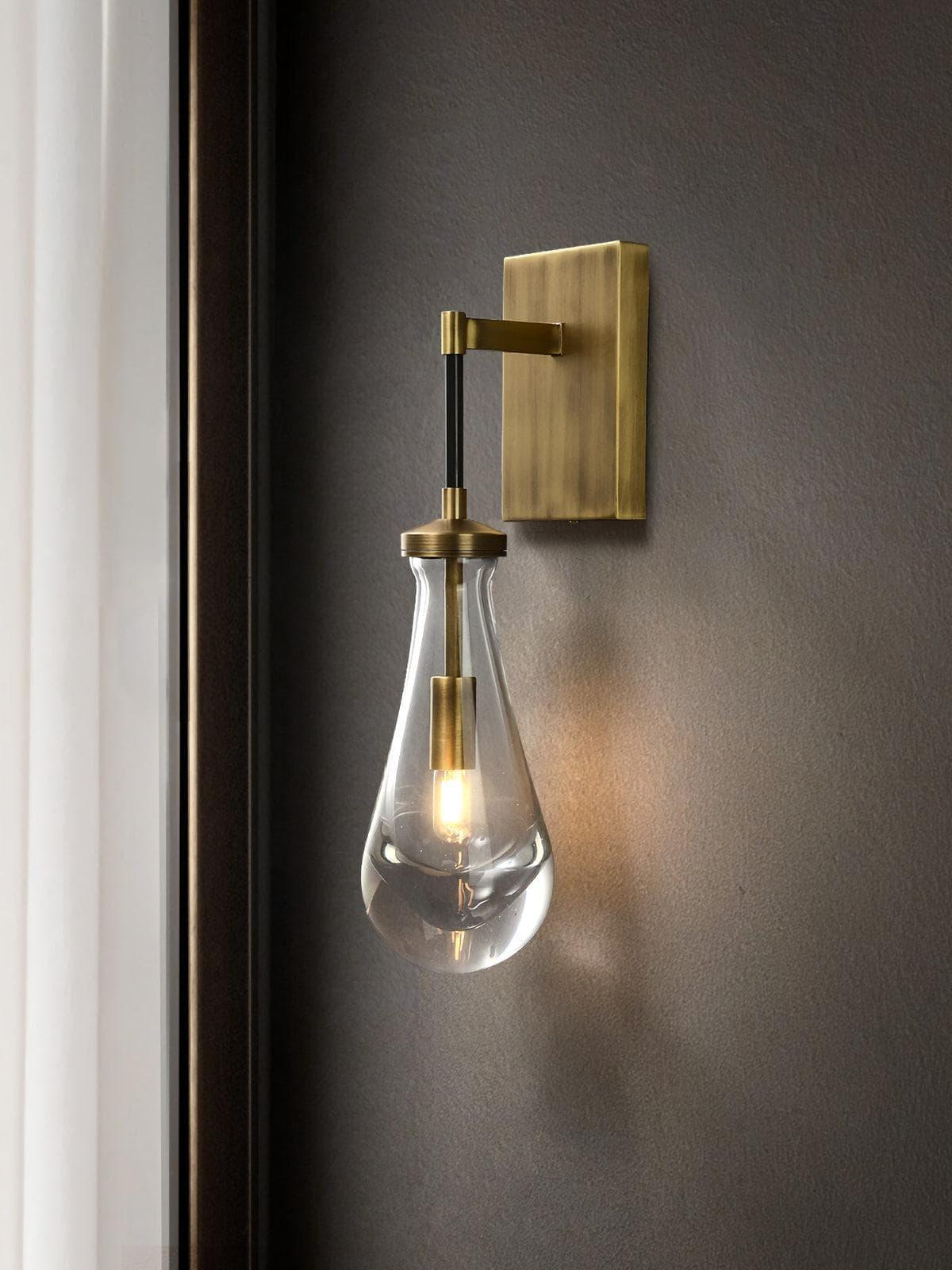 Metavaya Wall lamp Droplet Crystal Wall Light Iron Wall Sconces on Sale | Droplet Crystal Wall Light