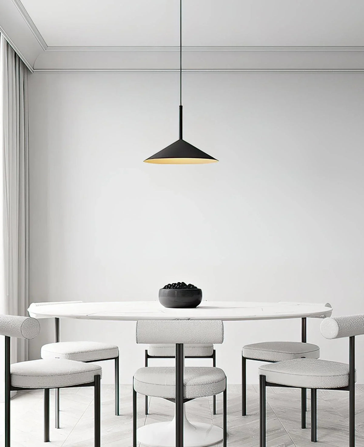 Metavaya Pendant light Dia 26.5cm x H 200cm / ∅ 10.4″ x H 78.7″ / Black Dry Led Pendelleuchte 6938617781200 M2023081309-1