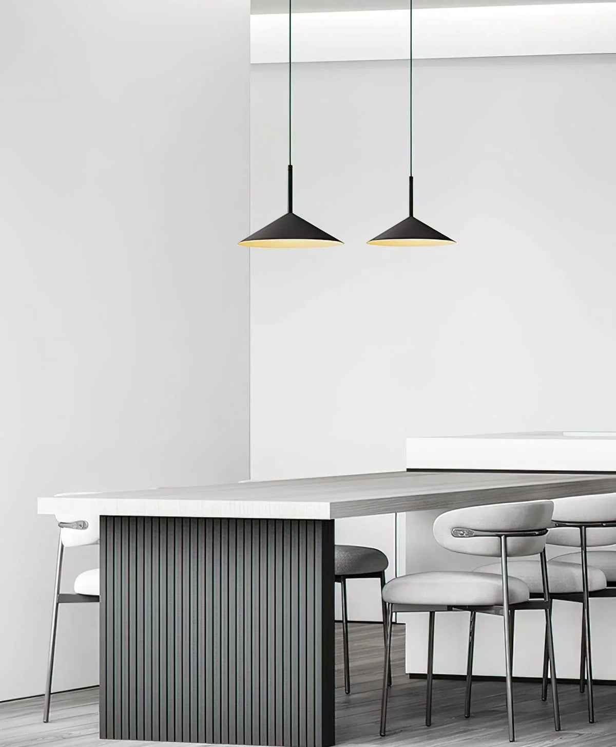 Metavaya Pendant light Dia 26.5cm x H 200cm / ∅ 10.4″ x H 78.7″ / Black Dry Led Pendelleuchte 6938617781200 M2023081309-1