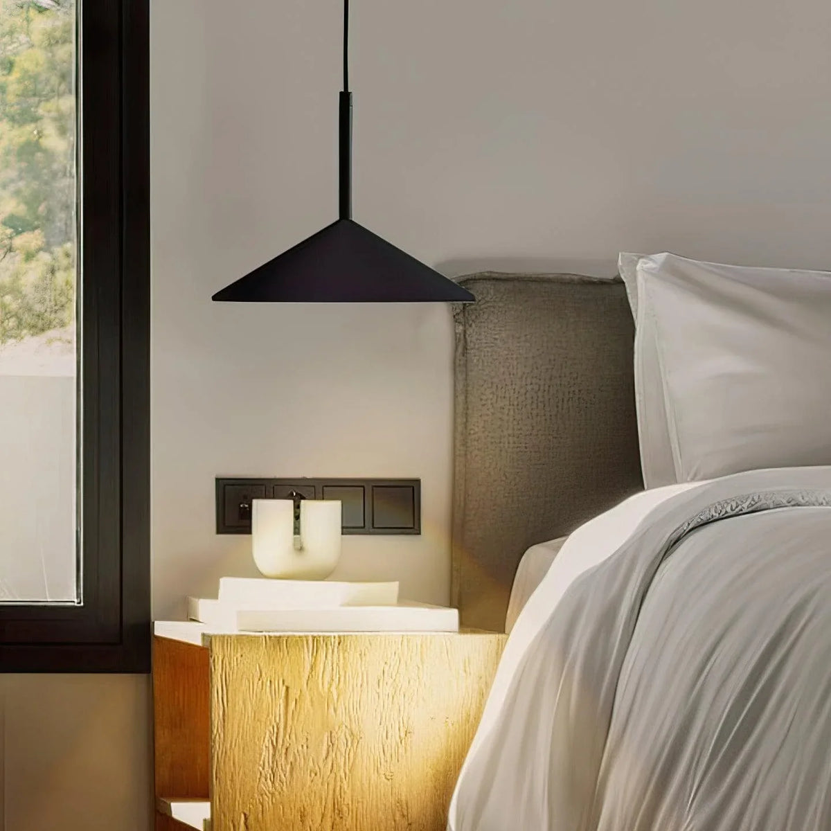 Metavaya Pendant light Dia 26.5cm x H 200cm / ∅ 10.4″ x H 78.7″ / Black Dry Led Pendelleuchte 6938617781200 M2023081309-1