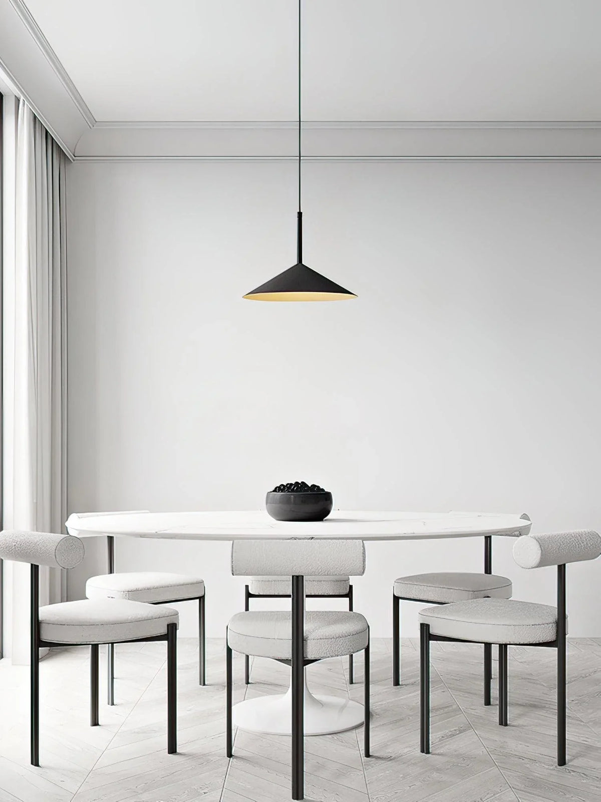 Metavaya Pendant light Dia 26.5cm x H 200cm / ∅ 10.4″ x H 78.7″ / Black Dry Led Pendelleuchte 6938617781200 M2023081309-1