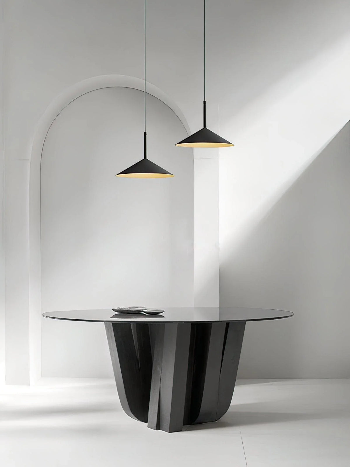 Metavaya Pendant light Dia 26.5cm x H 200cm / ∅ 10.4″ x H 78.7″ / Black Dry Led Pendelleuchte 6938617781200 M2023081309-1
