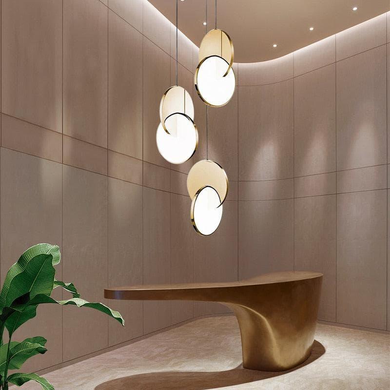 Metavaya Pendant light Dia 18 cm x H 27 cm / ∅ 7.1" x H 10" / Polished Gold / Warm white Eclipse Pendant Light 6938617816407 M2023112404-2