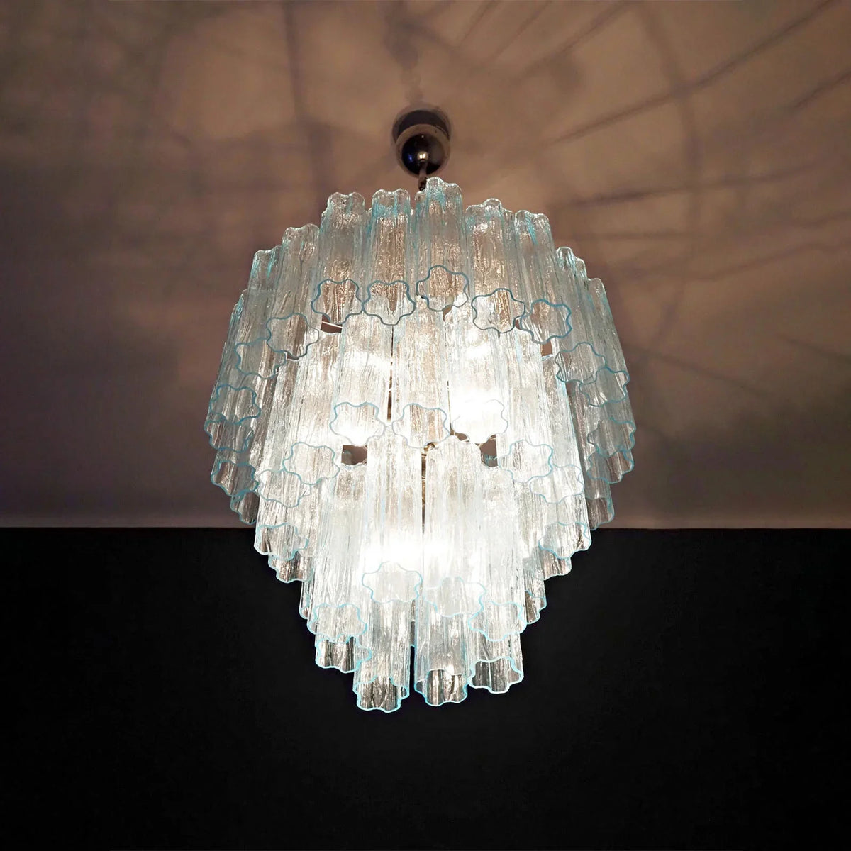 Elegant Blue Tube Chandelier - view 15 | Metavaya