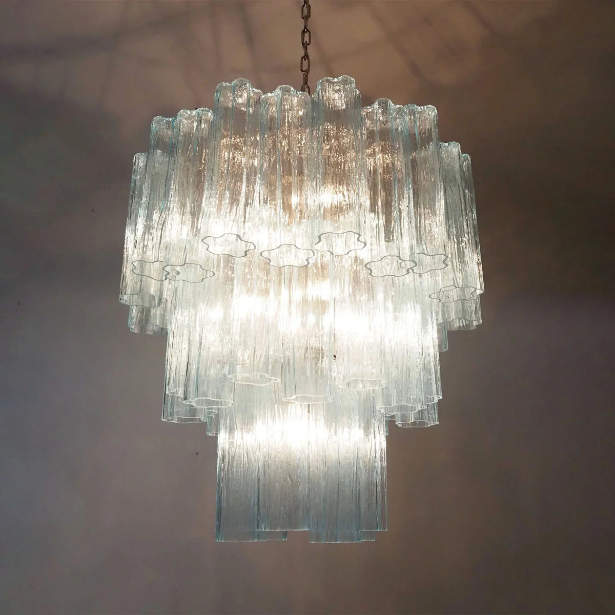 Elegant Blue Tube Chandelier - view 14 | Metavaya