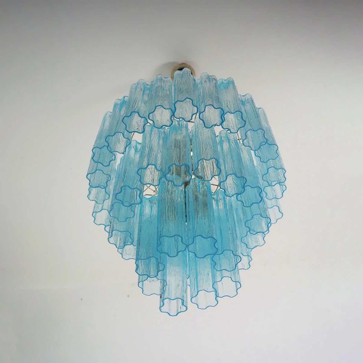 Elegant Blue Tube Chandelier - view 12 | Metavaya