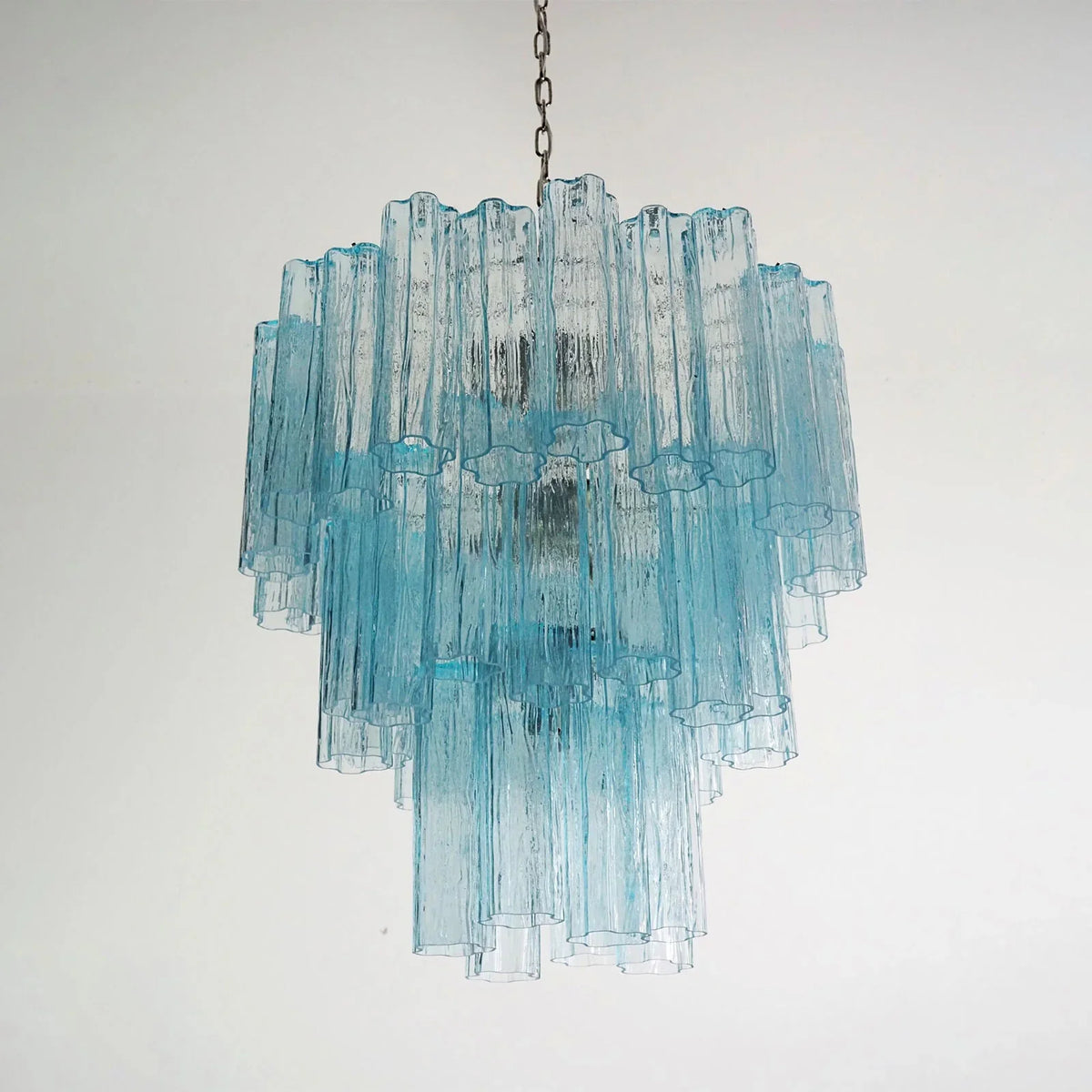 Elegant Blue Tube Chandelier - view 11 | Metavaya